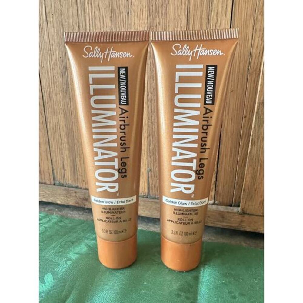 Sally‎ Hansen Airbrush Legs Illuminator Highlighter Golden Glow Lot of 2
